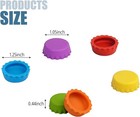 12 Pcs Reusable Silicone Bottle Caps  6 Vibrant Colors For Home Brew  Soft