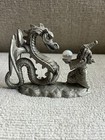 Vtg Spoontiques Pewter Figurine Lot Wizards Dragons Castle Crystal Orb Set Of 10