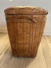 Vintage Chinese Lidded Basket   1970 s   Bamboo   People s Republic Of China