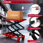 Hydraulic Lift Table Cart  330lbs Capacity 50  Lifting Double Scissor Lift Table