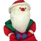 Vintage Js International Santa Claus Nylon Plush Christmas Stocking Parachute