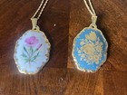 Antique Lot Of 2 Rosenthal Pendants Vintage With Chain Signed