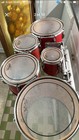 Pearl Championship Maple Marching Quint Tenor Drums Set W  Stand   Harness Red