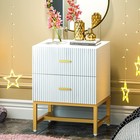 2-drawer Nightstand Bed Side Table Storage End Table Side