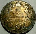 Canada - Edward Vii - 50 Cents - 1907 - Km-12 - Toned  925 Silver Coin 