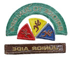 Vtg Girl Scout Uniform Patches  1977-1986 Bridge To Junior  Junior Aide  Brownie
