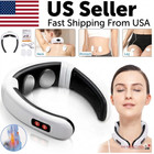 Electric Neck Massager Pulse Muscle Relaxer Cervical Pain Relief Therapy Portabl
