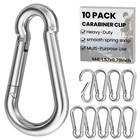 10pcs Small Carabiner Clip Heavy Duty Spring Snap Hooks Durable Alloy Mini