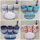New Ceramic Bathroom Accessory Set 4pc Toothbrush Holder Soap Dispenser Tumbler