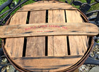 Antique Primitive Orchard Bushel Basket W Lid Maple Lawn Farms  Inc  New Park Pa