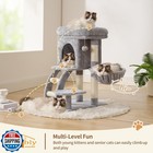 Heybly Cat Tree Tower  Cat Condo For Indoor Kittens  Cat House With Wide Plus
