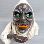 Antique Vtg 1918 Cast Iron Mechanical Coin Bank Witch A c  Williams Horror