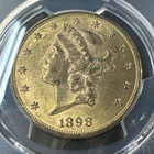 1898 P  20 Gold Liberty Double Eagle Coin Ms61 Pcgs   Nice Original Better Date