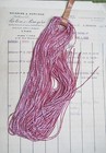 Authentic French Vintage Rose Pink Metal Thread Check Purl Bullion Embroidery 