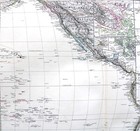Stielers Hand Atlas  World Map Plate Page No 76 Eastern Pacific Ocean 1888