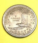 2000-d Sacagawea One Dollar Coin Us Liberty Gold Color Circulated 