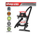 Shop-vac   6 Gallon Wet dry Vacuum  5 0 Peak Hp  Stainless Steel Tank