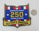 Aj Foyt Racing Decal America s Spirit 250 Years Strong 4 7  X 4 25 