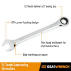 72-tooth 12 Point Sae metric Combination Ratcheting Wrench Set  20-piece 