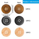 30 Pieces 2 36 Inch Large Wooden Buttons For Sewing Large  Mixed Color