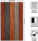 Orange Brown Wood Hand Towels Set Of 2 fall Rustic Wooden Plank Soft Absorbent