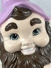 Vtg Gnome Ceramic Hand Painted  17  Traveler Purple Figure statue