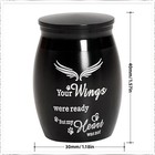 Black Mini Pet Memorial Small Urns 1 57in For Dog   Cat Ashes Stainless Steel