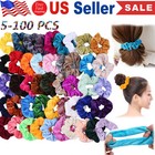 Women Girl Hair Scrunchies Velvet Elastic Hair Bands Scrunchy Rope Ties Lot