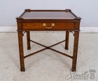 L68160  Baker Square Mahogany Chippendale Lamp Table W  Drawer