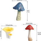 6 Kind Resin Fairy Garden mini Resin Garden Fairies-miniature Mushroom Statues F