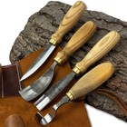 Spoon And Bowl Carving Tool Set Hook Knife Sloyd Gouges 52100 Steel Ash Handles