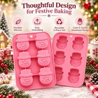 2 Pack Merry Christmas Snowman Silicone Candy Molds  Perfect For Holiday  6
