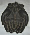 Antique Primitive Usa Cast Iron Hand Grape Vine Art Tray Bowl Trivet Ashtray Pin