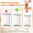 8 Pack Refills Compatible With Dekor Classic Diaper Pails   20  Extra Length Dia