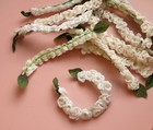 Lot Of  12     Vtg Millinery Rose Floral Garland Trim - Tiara Headpiece Dolls