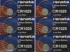 6 Renata Lithium Cr1025 1025 Ecr1025 3-volt Coin Cell Batteries