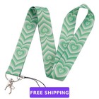 Bkbkaak Green Heart Lanyard Id Badge Holder