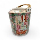 Antique Chinese 19th Century Qing Dynasty Rose Medallion Large Porcelain Teapot