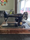 Antique 1920s Singer Sewing Machine With Case No Key Untested 