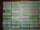 100  Jukebox Title Strips   Tags Lot   1 - Mostly Country Music