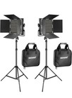 Neewer 2 Pack Bi Color 660 Led Video Light And Stand Kit   2  3200-5600k