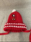 Vintage Walt Disney Productions Baby Red Mickey Mouse Pom Pom Beanie Ski Hat