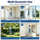 8 5ft-16 5ft Folding Telescopic Aluminum Ladders Lightweight Collapsible Ladder