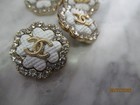 Lot Of Four 22 Mm Designer Cc Button Gold Tone Chanel 4 Buttons