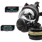 Parcil Safety Nb-100 Gas Mask Full Face Respirator W  40mm Defense Filter