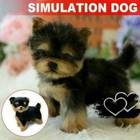 Simulation Toy Dog Realistic Yorkie Dog Puppy Lifelike Stuffed Companion Pet Nwl