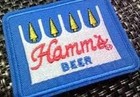 Hamm s Beer Bear Embroidered Patch Blue White Us Motor Sports Fashion