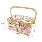 Sewing Basket For Sewing Supplies  Wooden Sewing Kit Storage Box With Accesso   