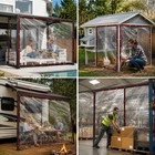 Clear Pe Tarp With Rustproof Grommets Transparent Waterproof Tarpaulin Rain Cove