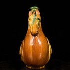 Old Chinese Tang Tri-colour Teapot W horse Ck547
